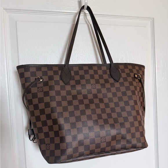 Louis Vuitton Handbags - Louis Vuitton Neverfull MM Tote - Damier Ebene + Cherry with original packaging